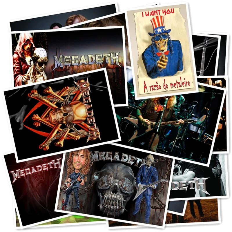 D1-9# Megadeth Классическая серия наклеек 20/шт ПВХ художественная коллекция подарочных настенных наклеек граффити s