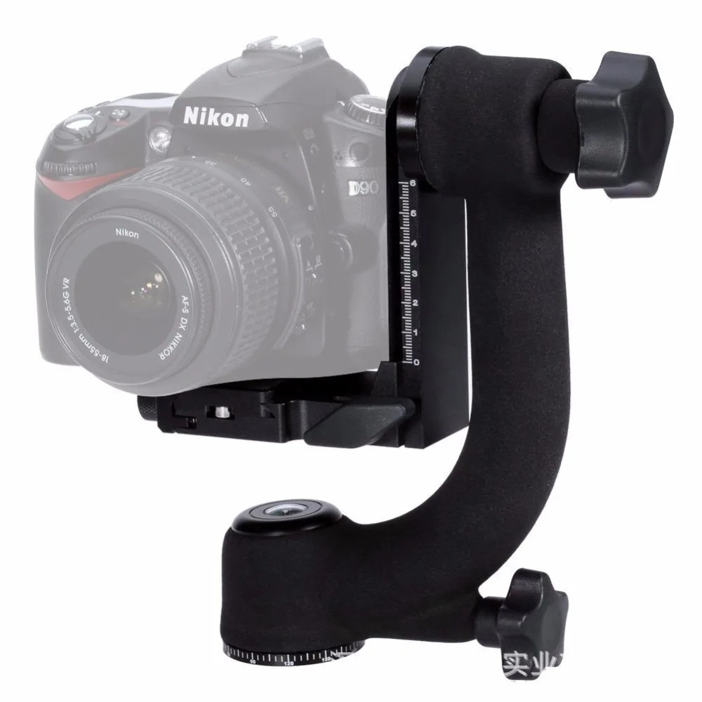360 Degree Panoramic Gimbal Tripod Head with Panorama Quick Release