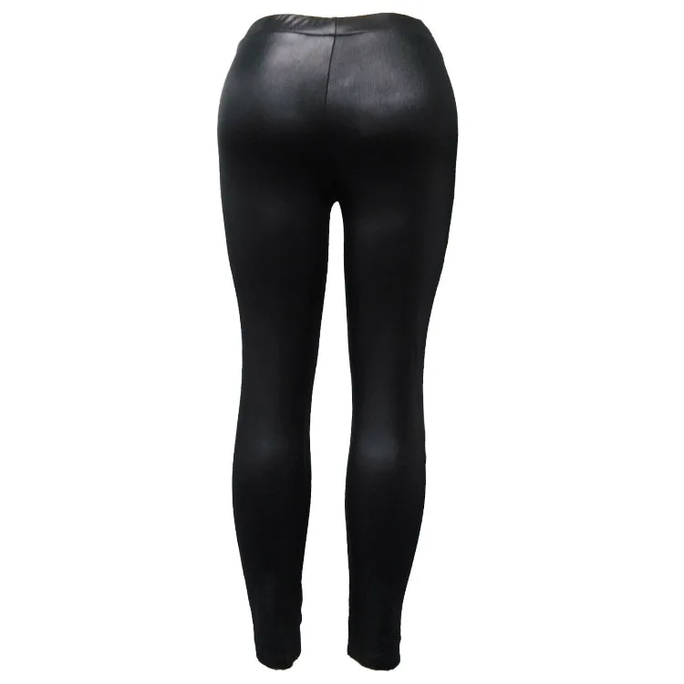 Женские обтягивающие брюки из искусственной кожи, Стрейчевые джеггинсы, джинсовые штаны, черные леггинсы