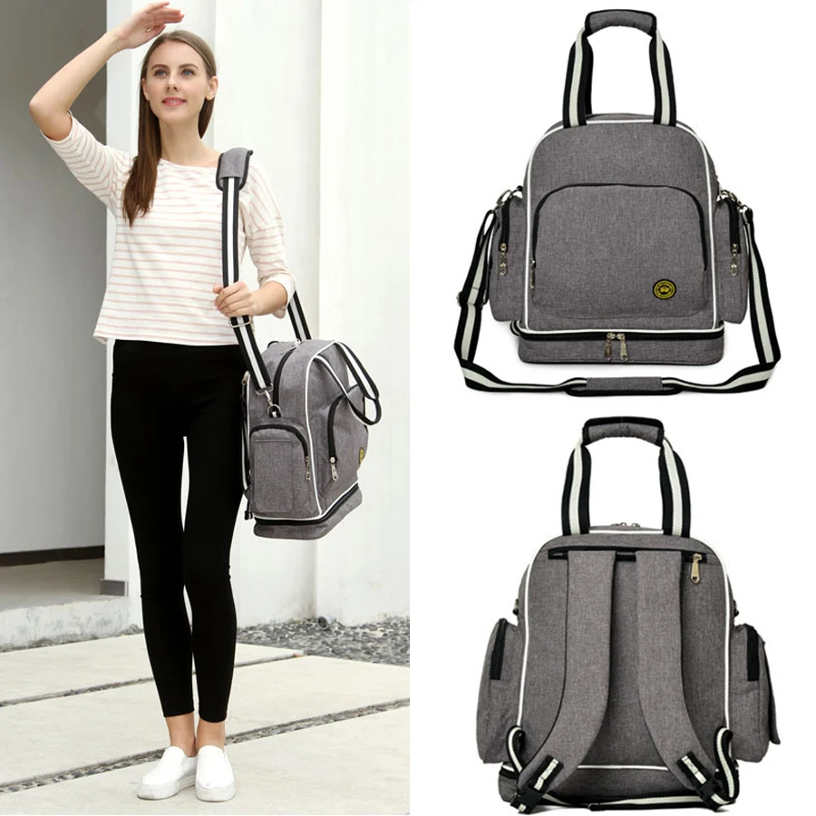 

3 in 1 Diaper Bag Zipper Travel Backpack bag for mom waterproof Maternity Nappy Diaper bags Stroller Handbag Baby Stuff