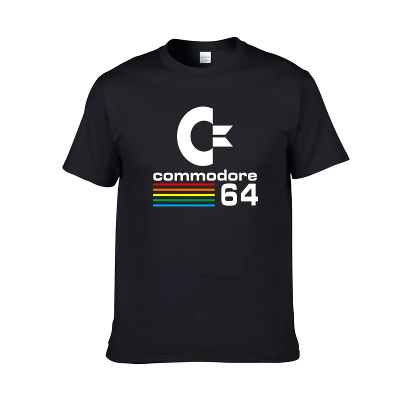 

New Summer Cotton Funny T Shirts Short sleeves T-shirt Men Fashion brand Commodore 64 Print T shirt Men Tops Tees Men's T-shirt