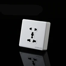 KM001EU-W белый поверхностного монтажа универсальный разъем 10A разъем для ЕС/AU/CN/US вилки