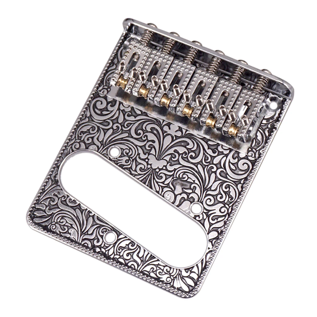 Roller Saddle Bridge with Single Coil Pickup Hole for Tele TL Guitar Parts