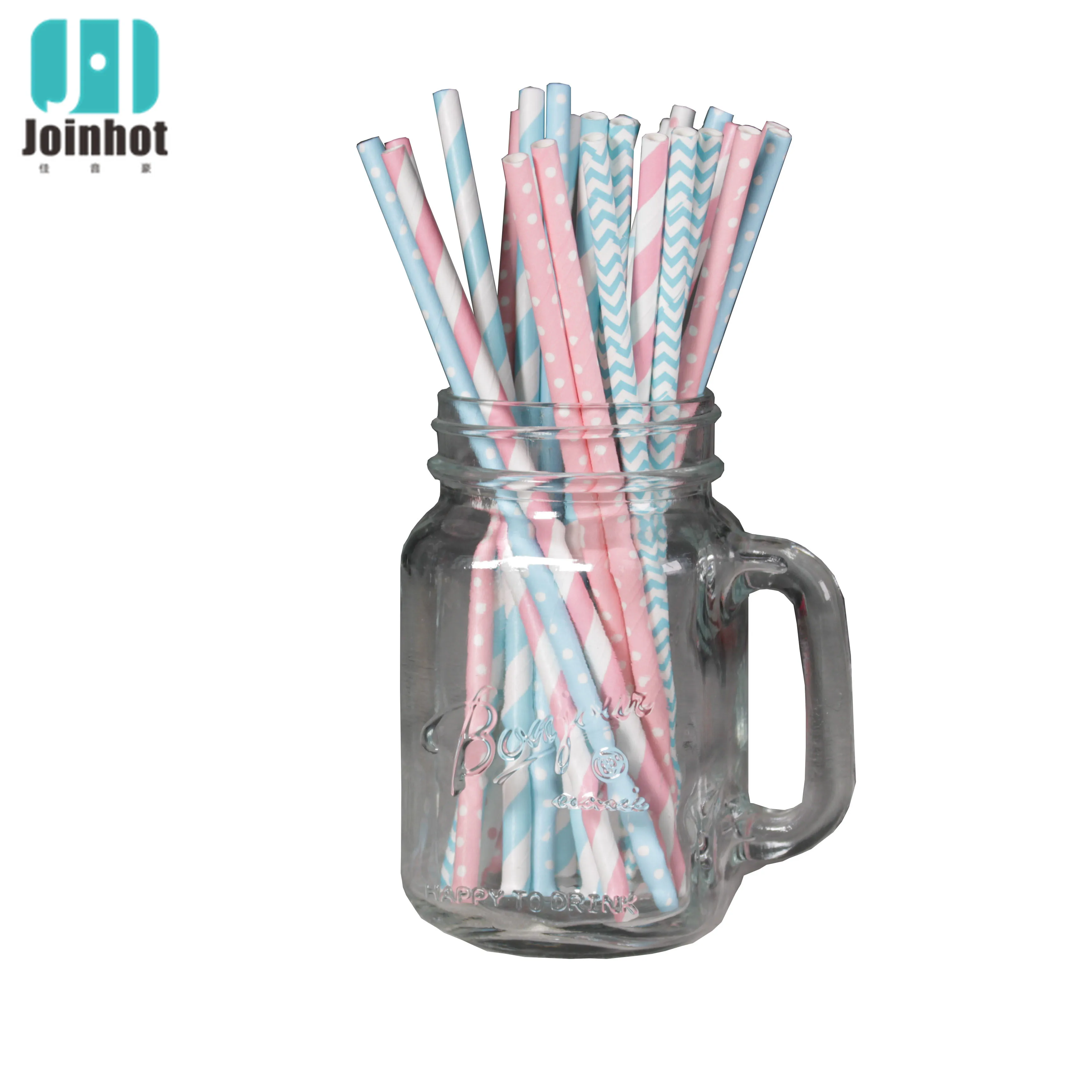 

25pcs/lot Pink blue Paper Drinking Straws Drinking Tubes Party Supplies Decoration Baby shower pink point paper straw