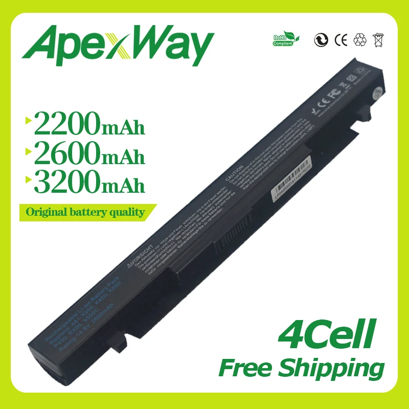 

Apexway Battery for Asus A41-X550A A450 A450L A550 A550C A550V F450 F450C F450V F550C F550V K450C K550C P450 X450 X550 X550V