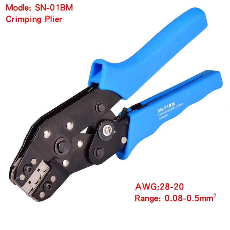 

Newest SN-01BM XH2.54 SM plug terminal spring clamp terminals Crimping Tool Crimping pliers Terminals Sq.mm 0.08-0.5 AWG28-22
