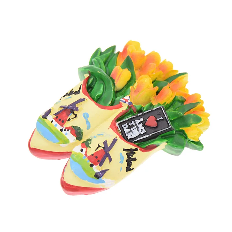 

Lychee Life Amsterdam Tulip Fridge Magnets Cartoon Flower Shoes Shape Refrigerator Stickers Modern Home Kitchen Decoration