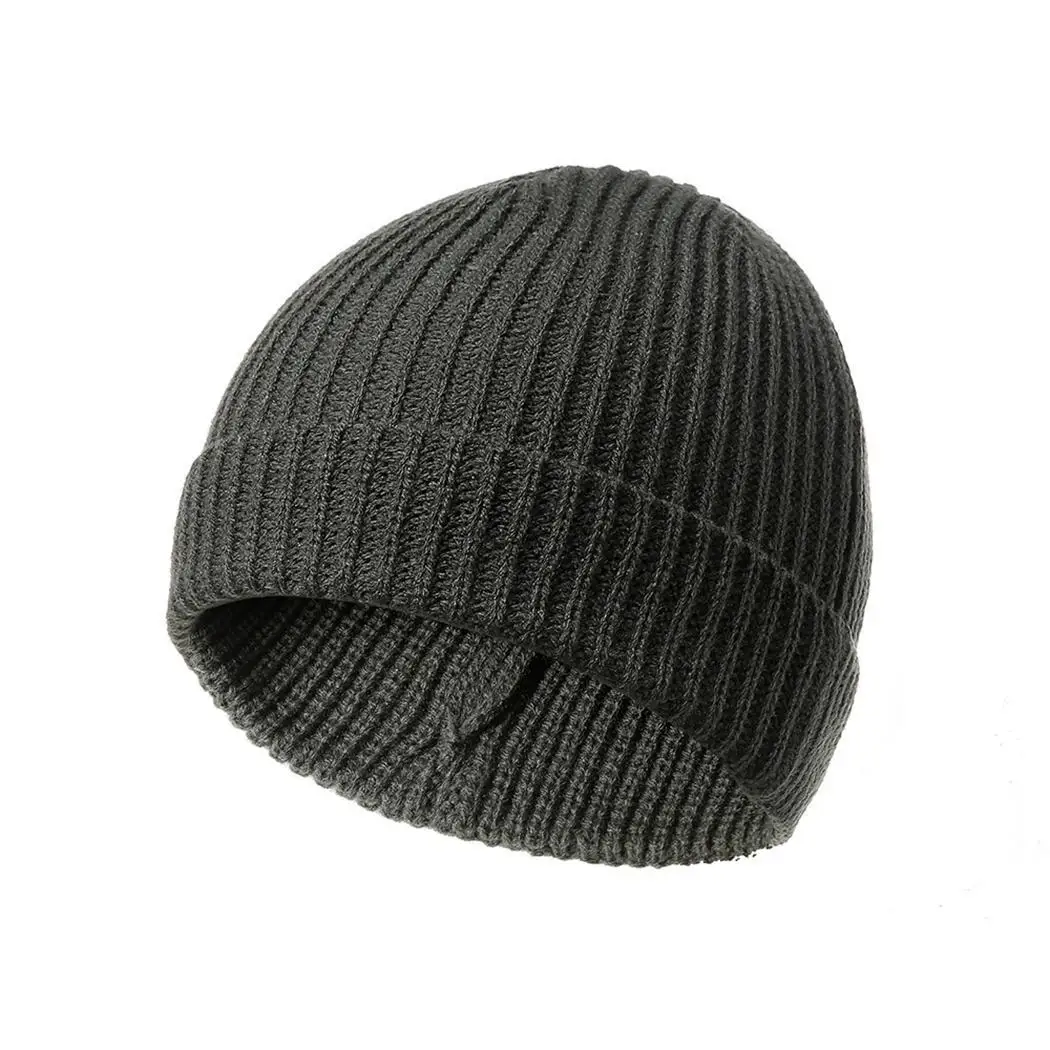 Мягкая теплая Повседневная зимняя вязаная шапка унисекс|Мужская Skullies & шапочки| |