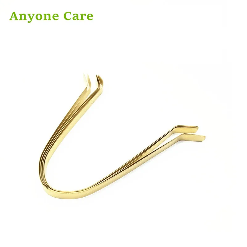 2pcs/Lot Reusable Copper Tongue Coating Scraper Ultra thin Stainless Steel Scraping Tongue