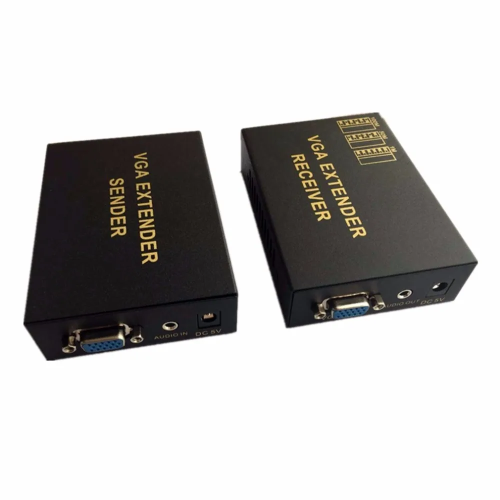 

New VGA Extension Adaptor Male to LAN CAT5 CAT6 RJ45 Network Cable Adaptors