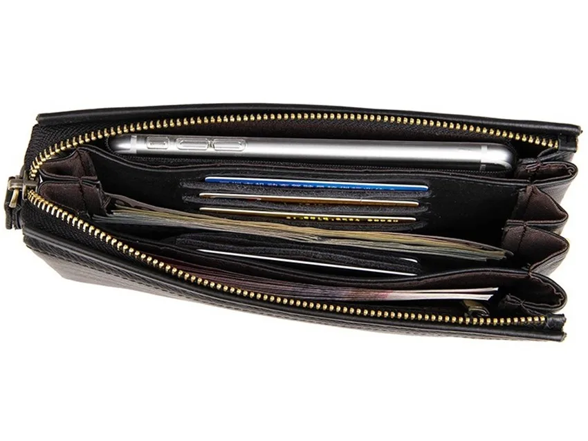 Top Grain Leather Wallet Clutch Bag07