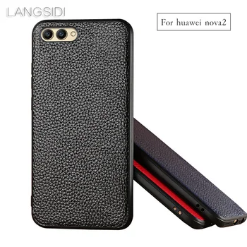 

wangcangli brand phone case Litchi grain full-wrapped phone case For Huawei nova2 phone case full handmade custom processing