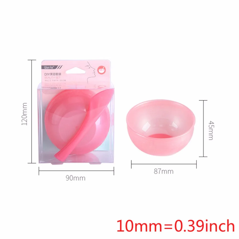 Fashion DIY Facial Mask Bowl Plastic Face Cream Spoon Set Homemade Beauty Mask Blend Cup Stick Cosmetics Makeup Tool Kits