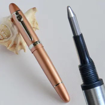

JINHAO 159 THICK COPPER BARREL ROLLER BALL PEN SILVER TRIM AND CLIP NEW