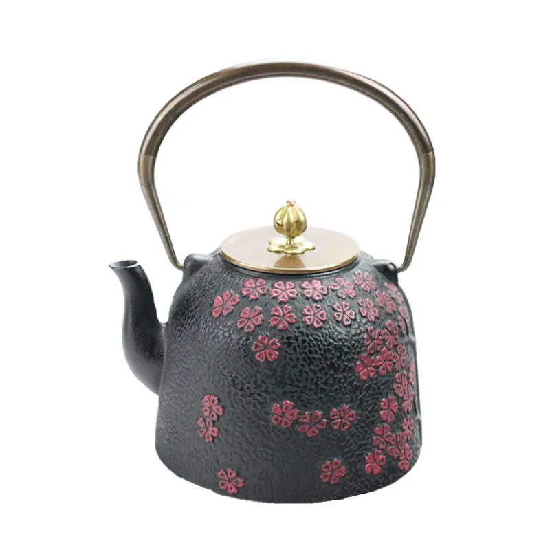 

1.4L Southern Japan Sakura Cast Iron Tea Pot Kettle Handpainted Creative Drinkware
