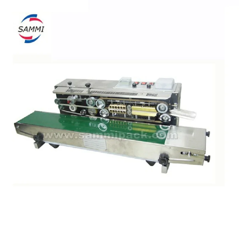 

High Quality Soild Ink Continuous Sealing Machine,Band Sealer For Plastic Bag/Film With Date Coding
