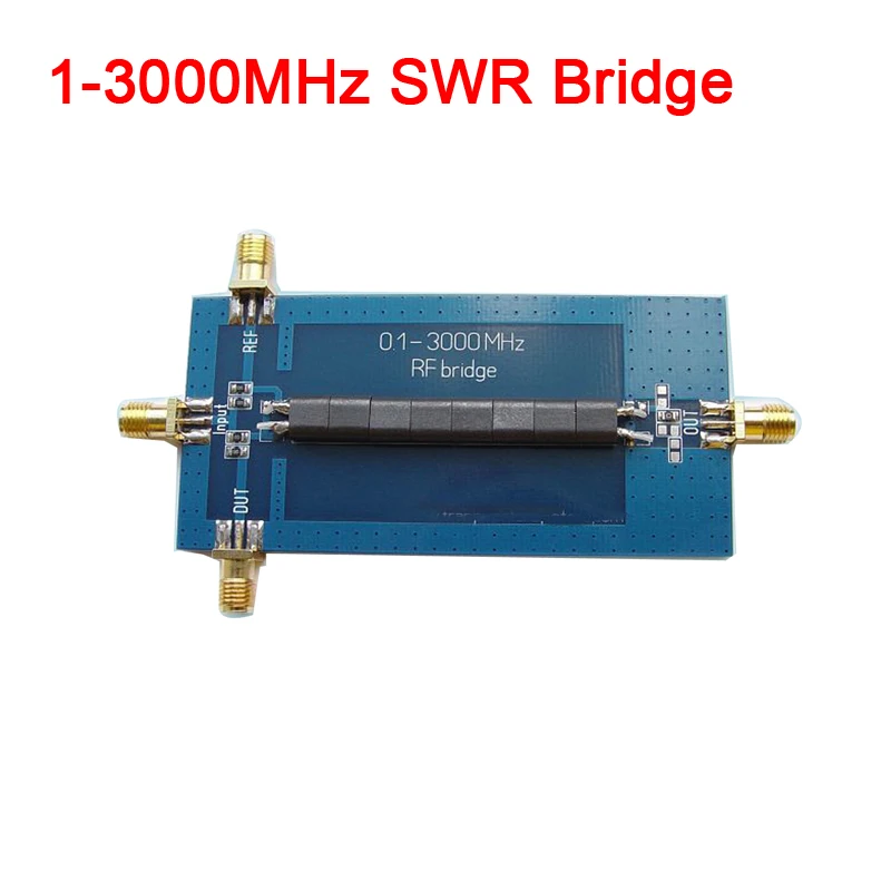 

RF SWR Reflection Bridge frequency 0.1-3000 MHZ Antenna Analyzer VHF UHF VSWR return loss Connectors: SMA