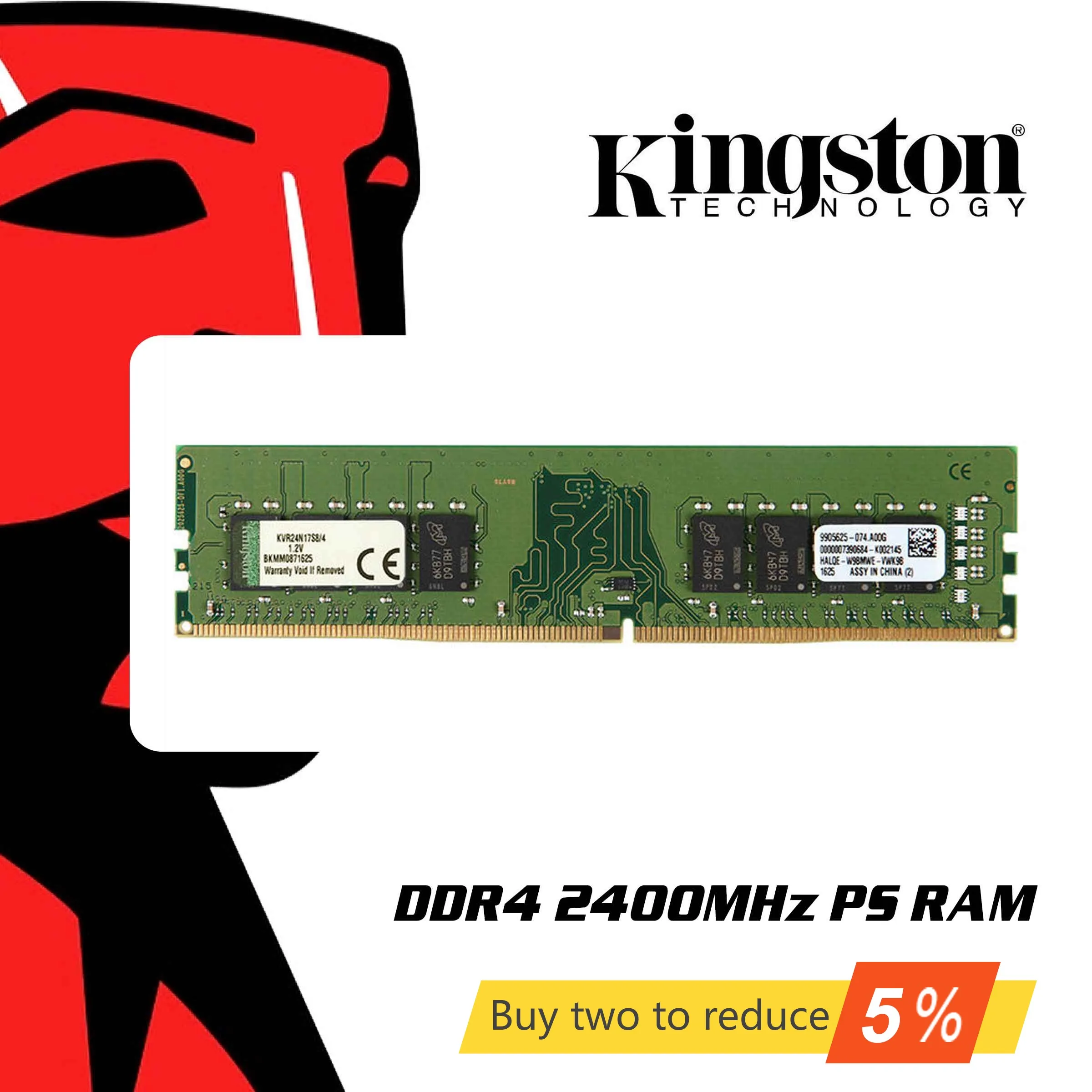 Оперативная память Kingston DDR4 8 ГБ 4 16 2400 МГц|Оперативная память| |
