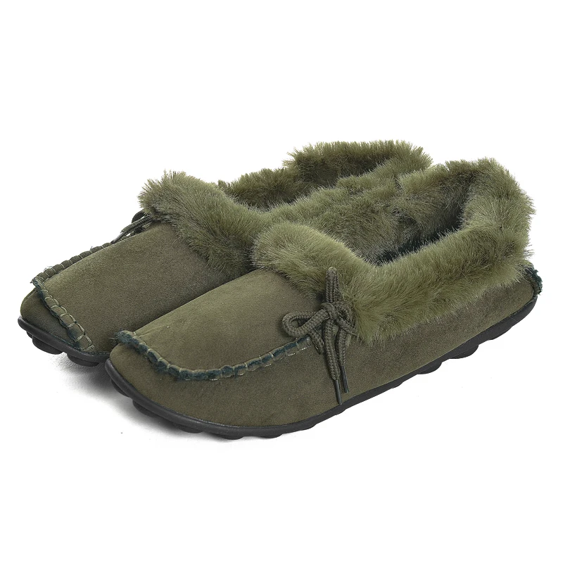 

Tangnest Soft Loafers Women Faux Suede Winter Platform Shoes Woman Slip On Ladies Ballet Flats 3 Colors Size Plus 36-44 XWD6216