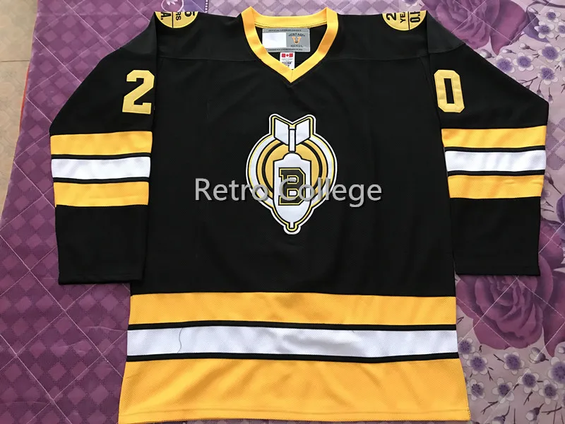 

YOUNGBLOOD MOVIE THUNDER BAY BOMBERS #20 CARL RACKI throwback Hockey Jersey Embroidery Stitched Customize any number and name