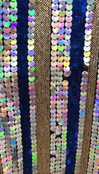 

Sophia-2.2508 fashionable sequins tulle embroidery french net lace fabric for party dress