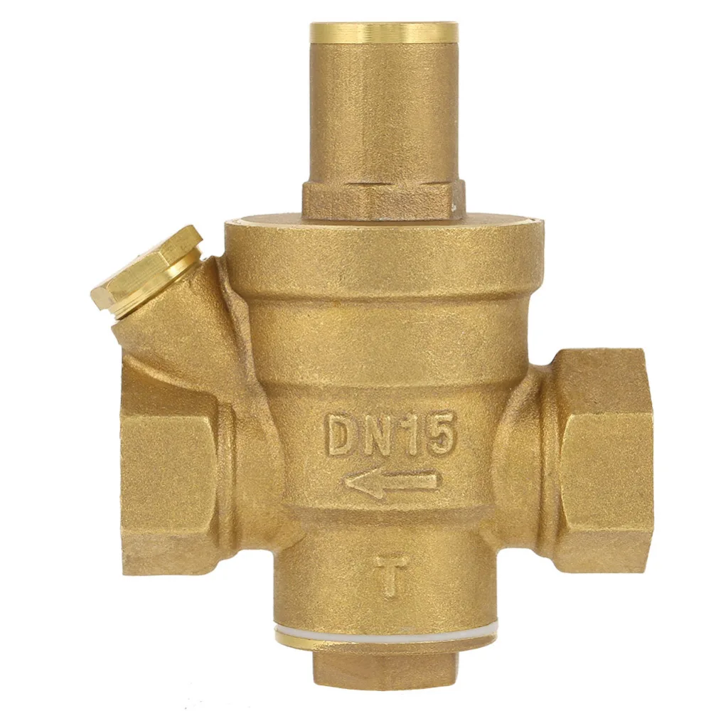 DN15 1/" латунный редукционный клапан регулятора давления воды с регулируемой резьбой редукционный клапан давления воды