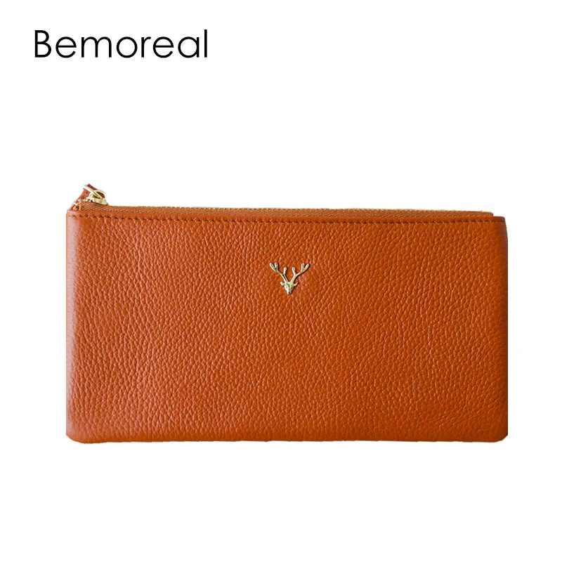 

Bemoreal womens wallets and purses Genuine Leather card holders luxury brand wallets designer purse women phone bag top selling