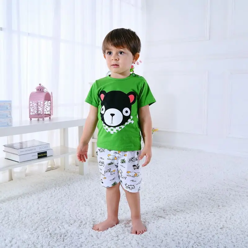 Baby Clothing Set medium Summer Baby Boy Clothes Lion Animal Cartoon  New Baby Boy Girl Clothing Set Toddler Striped Bebes Suits Baby Clothing Set luxury