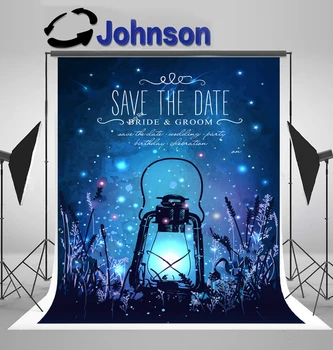 

party photo backdrop High quality Computer print Vintage Grass Magical Lights Fireflies Night Sky Tea Garden backgrounds