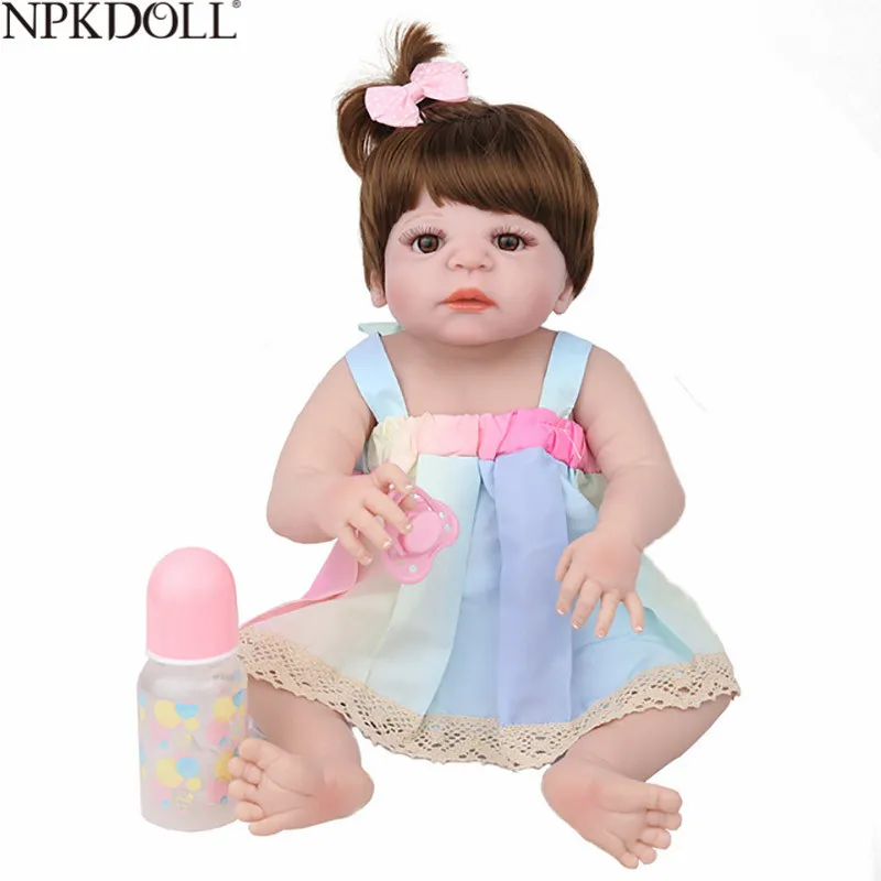 

NPKDOLL 22 inch 55cm Full Silicone Reborn Baby Dolls Alive New Lifelike Real Girl Dolls Realistic Bebe Reborn Toys For Girls