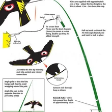 Птица scarer-Летающий воздушный змей в форме ястреба для сада пугало двора и украшения дома, POLE-7Meters