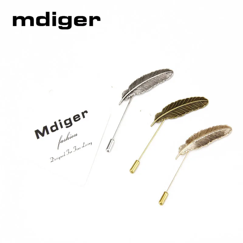 

Mdiger Corsage Collar Pin Brooch Jewelry For Men's Men's Suits Leaf Brooches Wedding Party Feather Shawl Lapel Pin