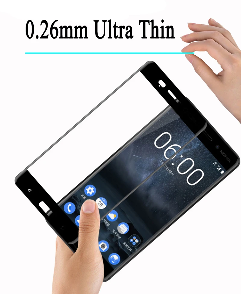 Закаленное стекло полное покрытие экрана протектор для Nokia 3 3,1 5 5,1 Plus 6 6,1 Plus 7 Plus 7,1 8,1 Защитное стекло для телефона пленка