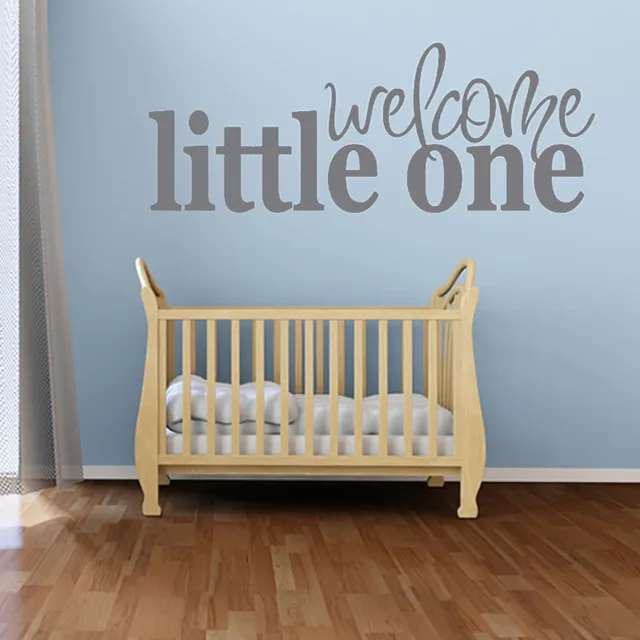 welcome little one waterproof pvc removable wall sticker baby room