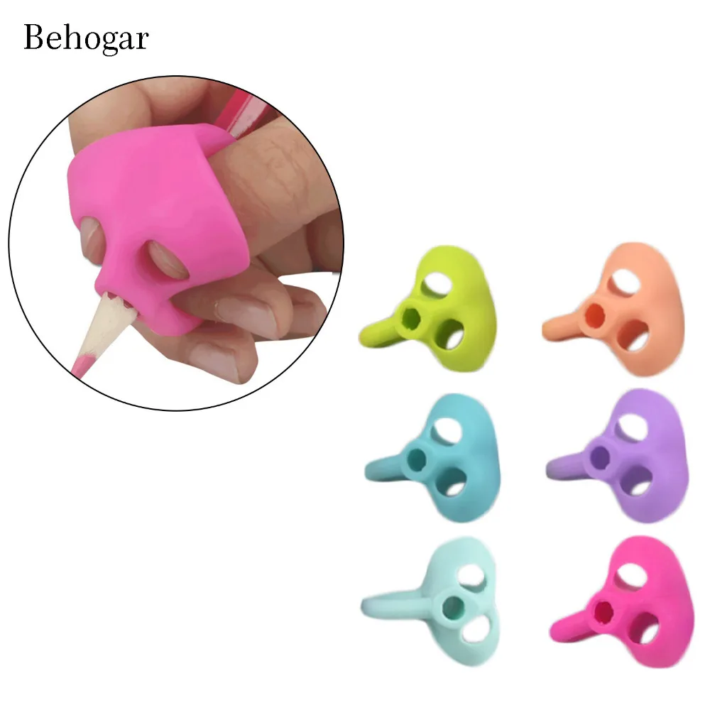 

Behogar 3 PCS Pencil Grips Writing Aid Grip Trainer Posture Correction Finger Grip for Kids Preschoolers Adults Special Needs