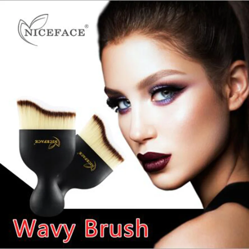 

NICEFACE Brush Contour Foundation Makeup Brushes S Shape Wave Arc Curved Make Up Brush Professional Makeup Tools