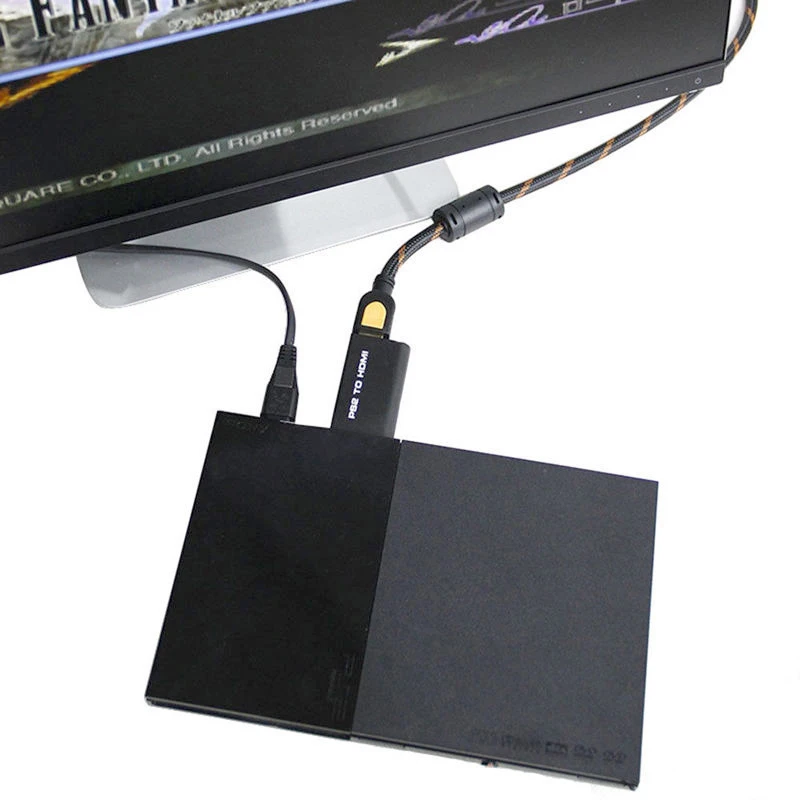 For PS2 to HDMI Audio Video AV Adapter Converter AV Input to HDMI VideoAudio Signals Output Cable for PS2 HDTV Display (4)