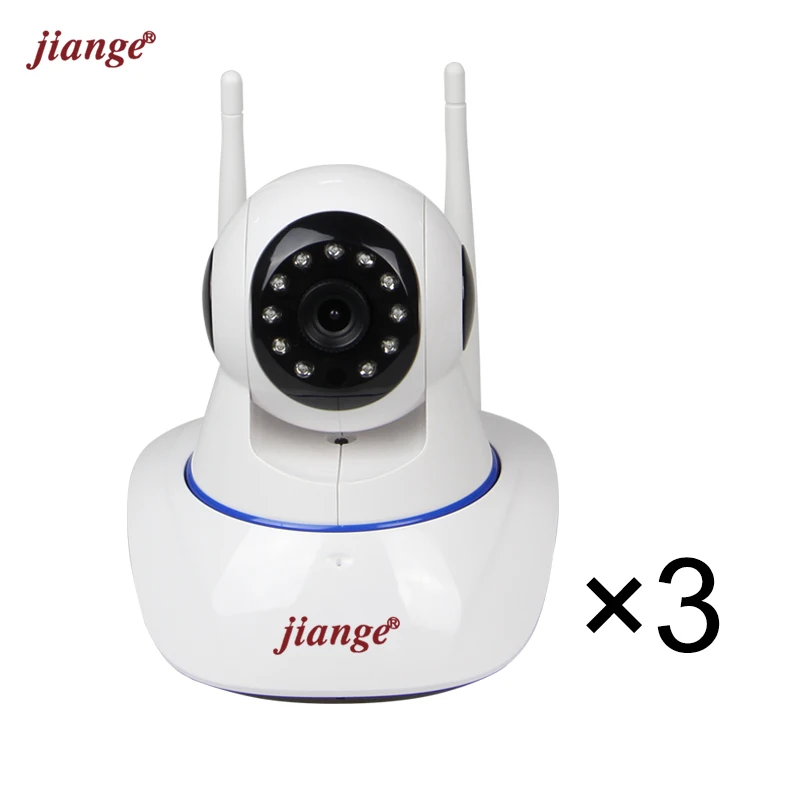 

jiange 720P HD WiFi Cloud Storage IP Camera Suit For Two Bedrooms 3 Items in 1 Parcel Surveillance Cameras Home Security System