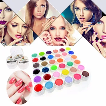 

Belen Pure Color Gel Nail Polish Manicure Beauty Tools Polish Design Women Beauty DIY Decoration for Nail Manicure 36 Pots