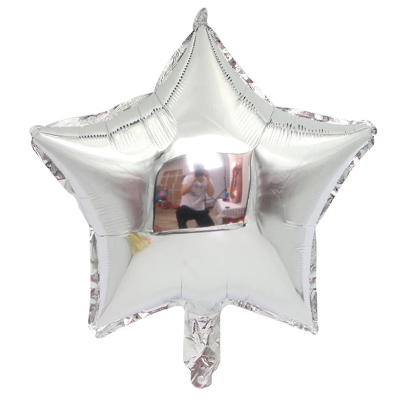 10 шт. пятиконечный шар из фольги в форме звезды 10 дюймов детский душ Детский день рождения товары детские шары Globos Свадебный декор - Цвет: silver