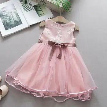

Summer Dress Toddler Baby Kids Girls Flowers Tulle Dress Princess Dresses Clothes Explosive Flower Mesh Dresses vestidos A1