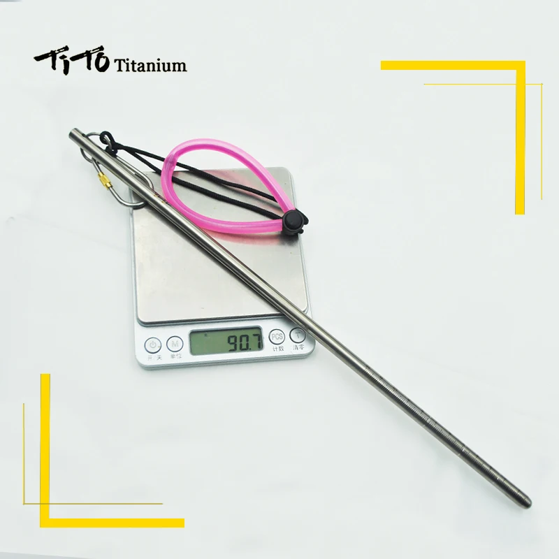 تيتو عالية الجودة التيتانيوم الغوص 350 مللي متر التيتانيوم سبائك تقسيم عصا مؤشر قضيب مع الحبل تحت الماء في الهواء الطلق التخييم تيتو عالية الجودة التيتانيوم الغوص 350 مللي متر التيتانيوم سبائك تقسيم عصا مؤشر قضيب مع الحبل تحت الماء في الهواء الطلق التخييم