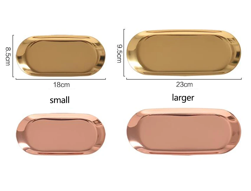 Новинка, цветной металлический поднос для хранения, золотой, овальный, в горошек, фруктовая тарелка, мелкие предметы, овальный поднос для хранения ювелирных изделий, поднос, зеркало