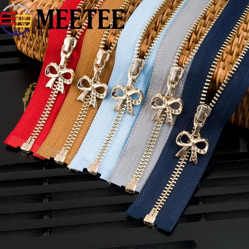 Bowknot 3 40/70cm Open end Metal Zipper for Sewing Eco friendly