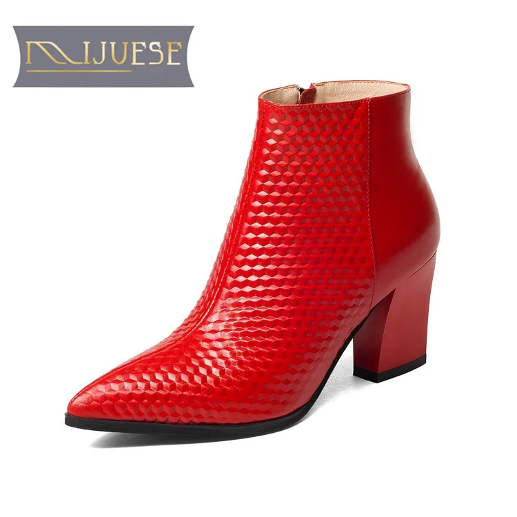 red ankle boots cheap