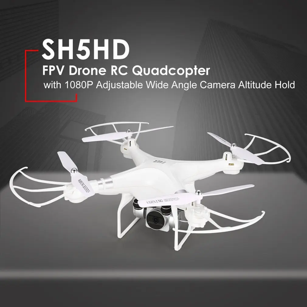 

SH5HD FPV RC Drone Quadcopter with 1080P Adjustable Wide Angle Wifi HD Camera Live Video Altitude Hold with 2/3 Batteries Drone
