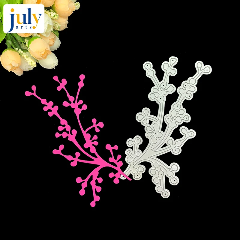 Julyarts 2pcs/lot Flowers New Dies 2018 Cutting Metal for Scrapbooking Album Decor Handicraft