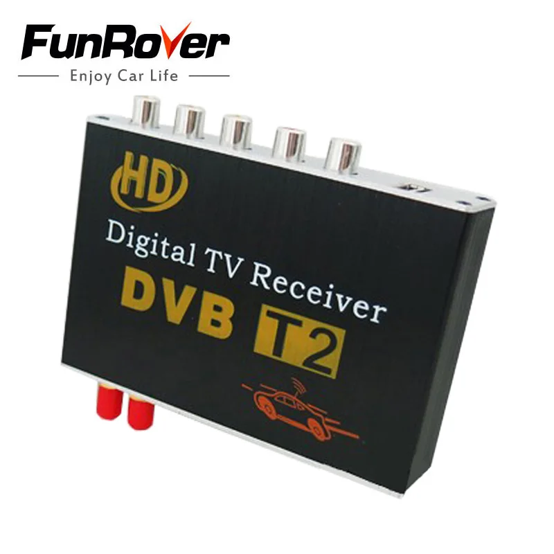 FUNROVER Новый 12В черный цифровой ТВ приемник автомобильный Dvb t2 Dvbt2 для тюнер dvd Mpeg4