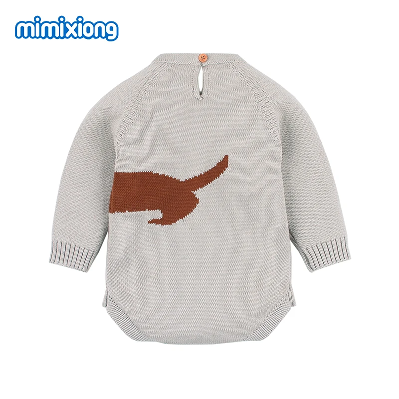 Newborn Baby Long Sleeve Bodysuit Clothes Cute Animal Knitted Infant Jumpsuit Spring Outerwear Toddler Kids Onesie Children Wear