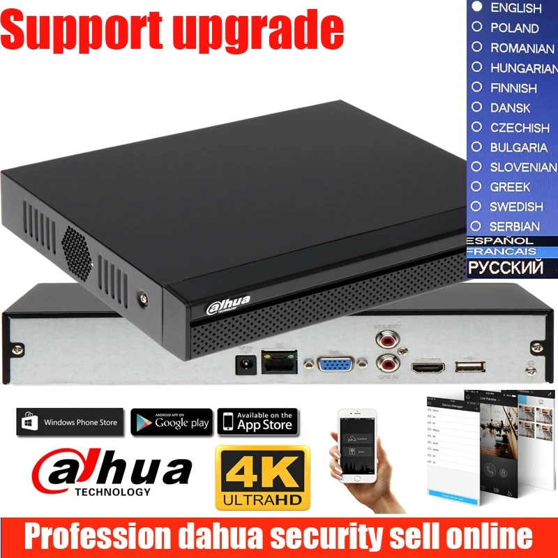 

Dahua Original mutil language 4k H.265 16ch NVR NVR4116HS-4KS2 without POE Network Video Recorder DH-NVR4116HS-4KS2 8MP support